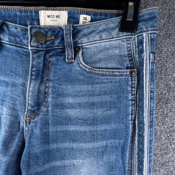 Miss Me M2191SN Womens Jeans Blue Size 26 Skinny Stretch Distressed Ladies - Picture 2 of 9